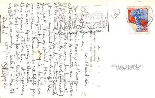 AK / Ansichtskarte Talloires Lac d Annecy Massif des Bauges Petit Lac Alpes Francaises vue aerienne Talloires