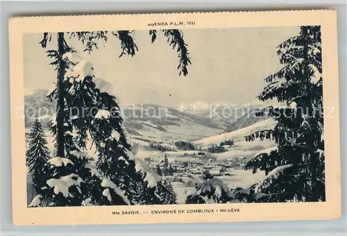 AK / Ansichtskarte Megeve Panorama en hiver Alpes Megeve
