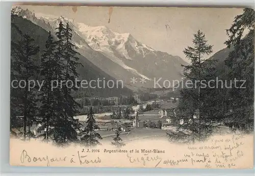 AK / Ansichtskarte Argentiere_Haute Savoie Panorama et le Mont Blanc Alpes Francaises Argentiere Haute Savoie