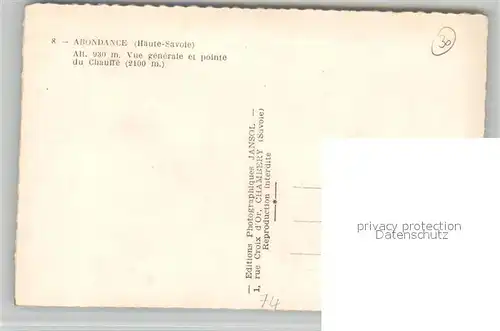 AK / Ansichtskarte Abondance Vue generale et Pointe du Chauffe Alpes Abondance