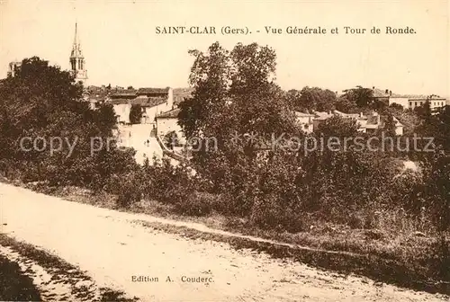 AK / Ansichtskarte Saint Clar Vue generale et Tour de Ronde Saint Clar