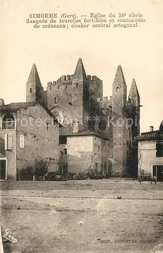 AK / Ansichtskarte Simorre Eglise Clocher central octogonal Simorre