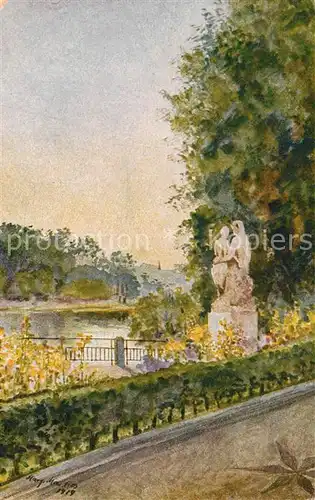 AK / Ansichtskarte Charlottenburg Gartendenkmal Kuno Fischer Platz Kuenstlerkarte Charlottenburg