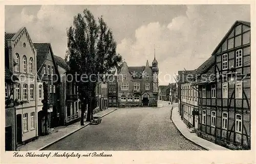 AK / Ansichtskarte Hessisch_Oldendorf Marktplatz Rathaus Hessisch Oldendorf