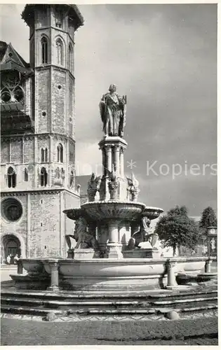 AK / Ansichtskarte Braunschweig Brunnen Heinrich der Loewe vor Sankt Katharinen Braunschweig