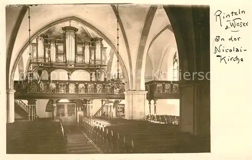AK / Ansichtskarte Rinteln Nicolaikirche Altarraum Rinteln