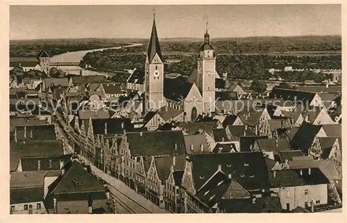 AK / Ansichtskarte Ingolstadt_Donau Stadtpanorama Kirche Ingolstadt_Donau