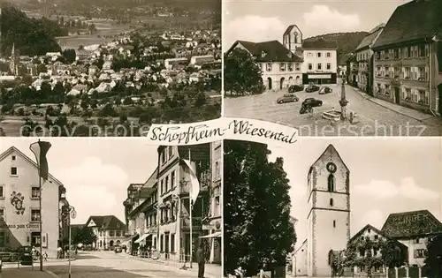 AK / Ansichtskarte Schopfheim Panorama Marktplatz Stadtansicht Schopfheim