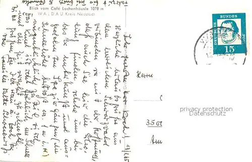 AK / Ansichtskarte Waldau_Neustadt Caf? Lachenh?usle waldau_neustadt