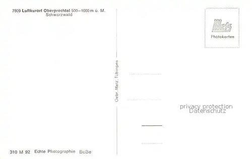 AK / Ansichtskarte Oberprechtal  Oberprechtal