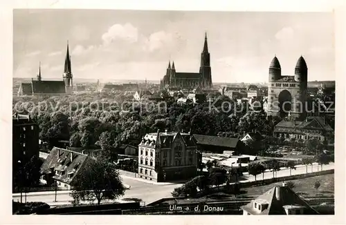 AK / Ansichtskarte Ulm_Donau mit Kirchen Ulm_Donau