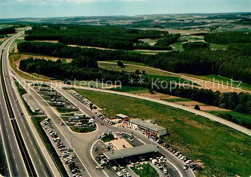 AK / Ansichtskarte Autobahn Bundesautobahn Rastst?tte Steigerwald Fliegeraufnahme 