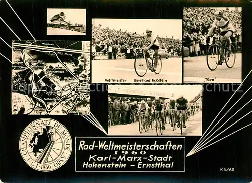 AK / Ansichtskarte Radsport Rad Weltmeisterschaften 1960 Karl Marx Stadt Hohenstein Ernstthal  