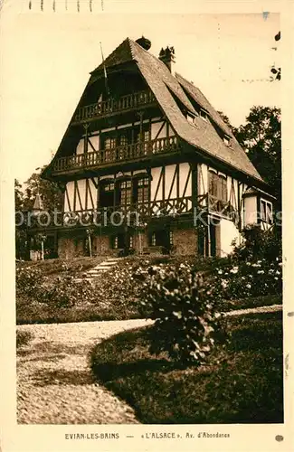 AK / Ansichtskarte Evian les Bains_Haute_Savoie Maison L Alsace Evian les Bains_Haute