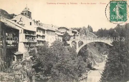 AK / Ansichtskarte Flumet Route des Aravis Pont Tramway d Annecy a Thones Flumet