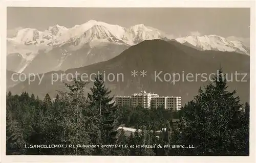 AK / Ansichtskarte Passy_Bonneville Sanatorium Sancellemoz et Massif du Mont Blanc Alpes Francaises Passy_Bonneville