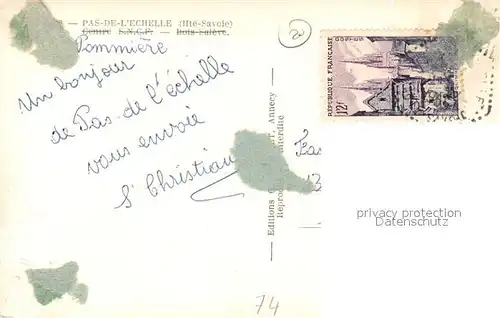 AK / Ansichtskarte Pas_de_l_Echelle_Le Centre SNCF Bois Saleve Colonie de Vacances Pas_de_l_Echelle_Le