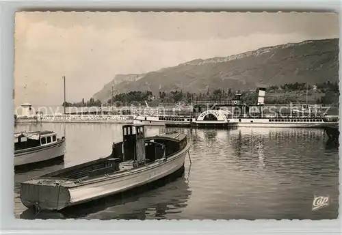 AK / Ansichtskarte Aix les Bains Lac du Bourget Grand Port Bateaux Aix les Bains