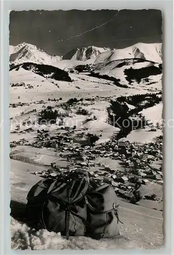 AK / Ansichtskarte Megeve Blick ins Tal Winterpanorama Alpen Megeve