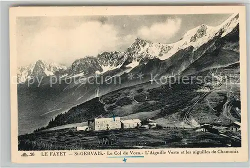 AK / Ansichtskarte Le_Fayet Panorama Col de Voza Aiguille Verte et Aiguilles de Chamonix Alpes Le_Fayet