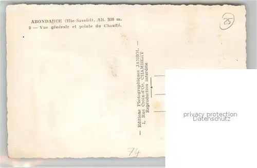 AK / Ansichtskarte Abondance Vue generale et Pointe du Chauffe Alpes Abondance