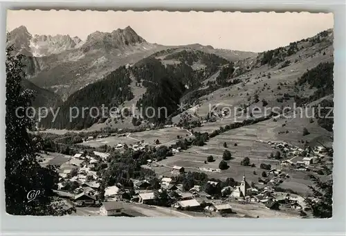 AK / Ansichtskarte Les_Contamines Montjoie Vue generale avec Col du Joly Alpes Les_Contamines Montjoie