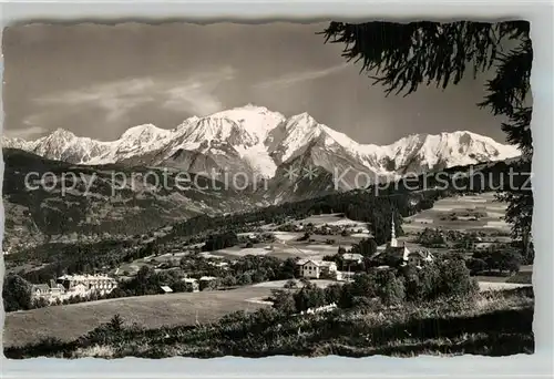 AK / Ansichtskarte Combloux Panorama et Massif du Mont Blanc Alpes Francaises Combloux