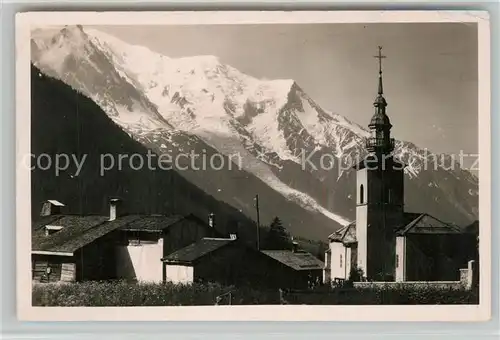 AK / Ansichtskarte Argentiere_Haute Savoie Eglise Massif du Mont Blanc Alpes Francaises Argentiere Haute Savoie