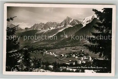 AK / Ansichtskarte Les_Houches Panorama Chaine du Mont Blanc Alpes Francaises Les_Houches