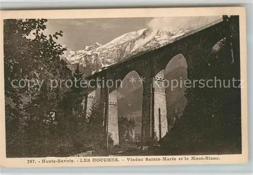 AK / Ansichtskarte Les_Houches Viaduc Sainte Marie et Massif du Mont Blanc Alpes Francaises Les_Houches