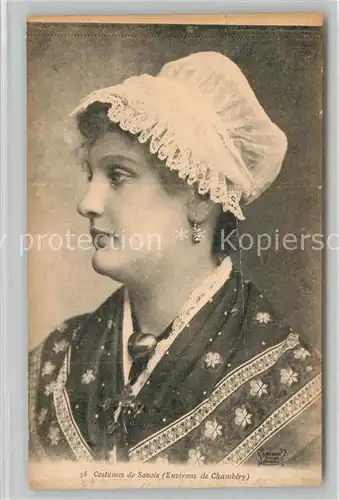 AK / Ansichtskarte Trachten_Frankreich Costumes de Savoie environs de Chambery 