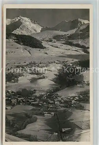 AK / Ansichtskarte Megeve Station hivernale Massif du Mont Blanc Alpes Francaises vue aerienne Megeve