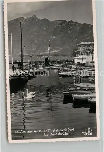 AK / Ansichtskarte Aix les Bains Le Tillet du Petit Port Lac du Bourget Dent du Chat Massif du Jura Aix les Bains