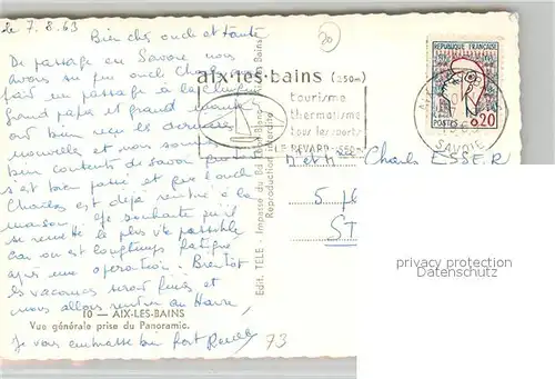 AK / Ansichtskarte Aix les Bains Vue generale prise du Panoramique Aix les Bains