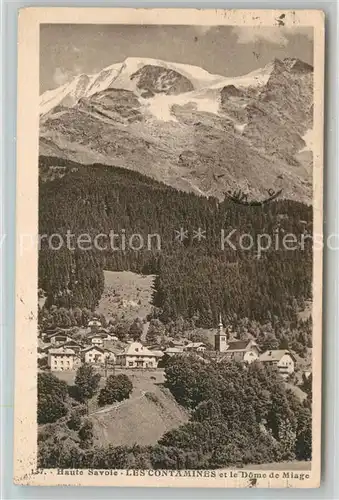 AK / Ansichtskarte Les_Contamines Montjoie Panorama Dome de Miage Alpes Les_Contamines Montjoie