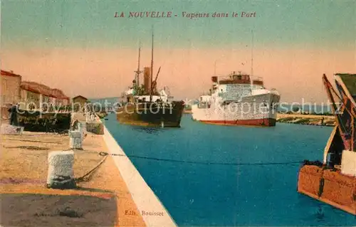 AK / Ansichtskarte Port la Nouvelle Vapeurs dans le Port Port la Nouvelle