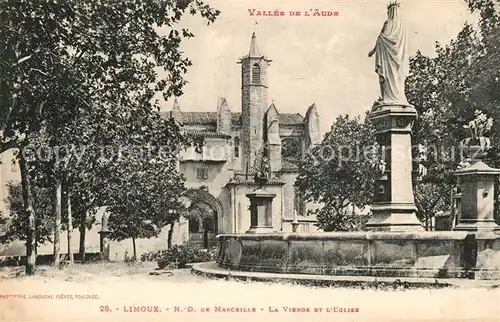 AK / Ansichtskarte Limoux ND de Marceille La Vierge et l Eglise Limoux