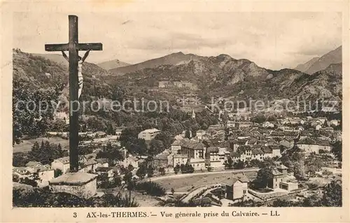 AK / Ansichtskarte Ax les Thermes Vue generale prise du Calvaire Ax les Thermes