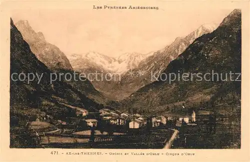 AK / Ansichtskarte Ax les Thermes Orgeix et Vallee dOrlu Cirque d Orlu Ax les Thermes