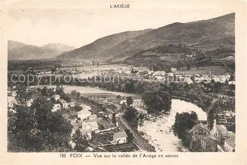 AK / Ansichtskarte Foix Vue sur la vallee de lAriege en amont Foix