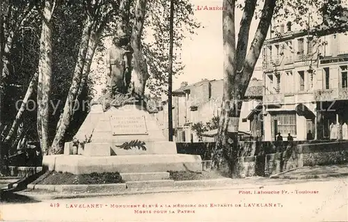AK / Ansichtskarte Lavelanet Monument eleve a la Memoire des Enfants de Lavalanet Morts pour la Patrie Lavelanet