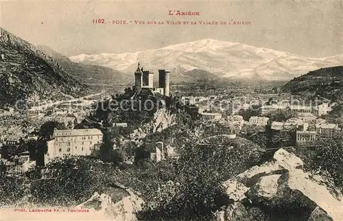 AK / Ansichtskarte Foix Vue sur la Ville et la Vallee de l Ariege Foix