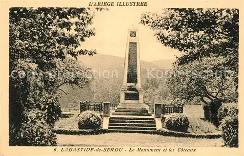 AK / Ansichtskarte La_Bastide de Serou Le Monument et les Coteaux La_Bastide de Serou