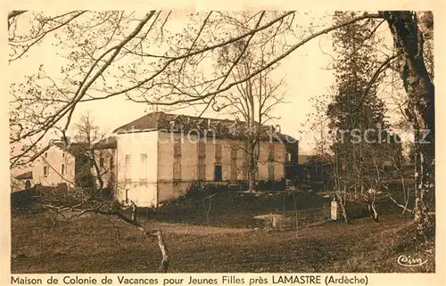 AK / Ansichtskarte Lamastre Maison de Colonie de Vacances pour Jeunes Filles Lamastre