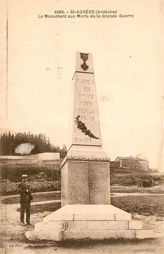 AK / Ansichtskarte Saint Agreve Le Monument aux Morts de la Grande Guerre Saint Agreve