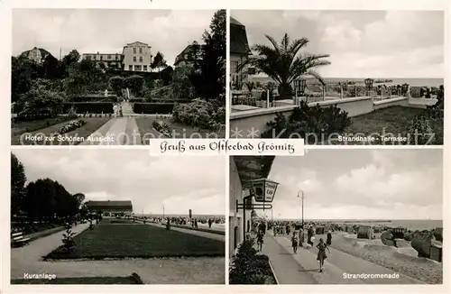 Groemitz_Ostseebad Hotel Schoene Aussicht Strandhalle Terrasse Kuranlage Groemitz_Ostseebad