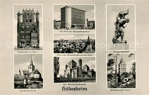 Hildesheim Post Hauptbahnhof Huckup Denkmal Tempelherren Haus Hildesheim