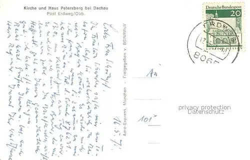 Erdweg Fliegeraufnahme Kirche Haus Petersberg Erdweg