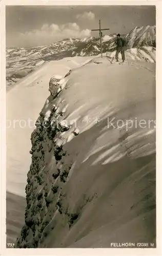 Fellhorn Gipfelkreuz Winterlandschaft Fellhorn