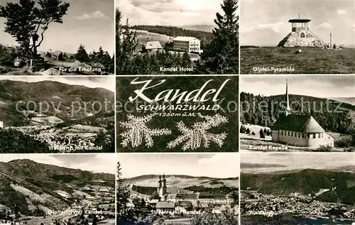 Kandel_Breisgau Kandel Hotel Gipfel Pyramide Kandel Kapelle Waldkirch Kandel Breisgau